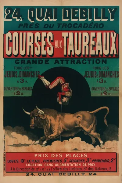 24 Quai Debilly Pres Du Trocadero Courses Aux Taureaux Grande Attraction