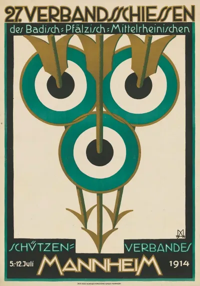 27 Verbandsschiesen Des Badisch Pfalzisch Mittelrheinischen Schutzenverbandes Mannheim 1914