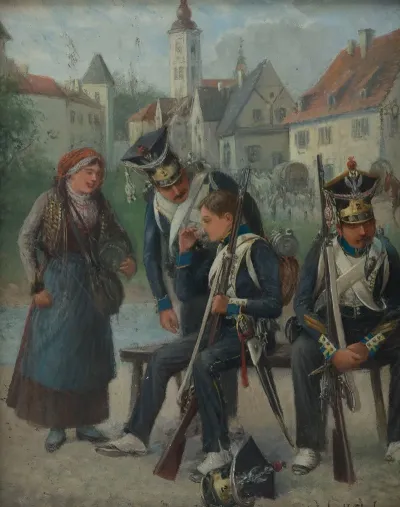 2nd Infantry Regiment A Vivandiere And Soldiers