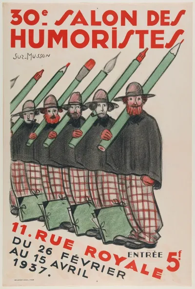 30e Salon Des Humoristes Entree 5f 11 Rue Royale Du 26 Fevrier Au 15 Avril 1937