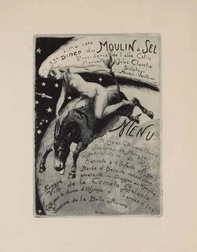 33e Diner Du Moulin A Sel Le 2 Mai 1910 Sous La Presidence De Labbe Cotin
