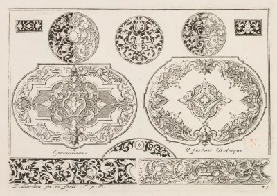 4 From Livre Second Essais De Gravjre Second Book Of Engraved Designs