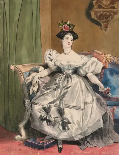 4 Heures Du Soir Mlle Laure Deveria From Les Dix Huit Heures Dune Parisienne