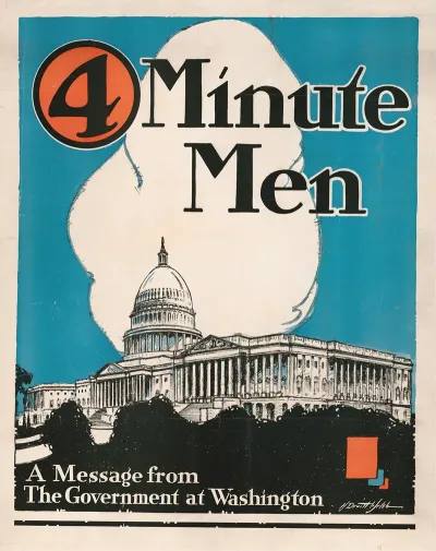 4 Minute Men A Message From The Government At Washington Committee On Public Information