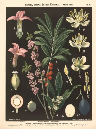 529 Kellerhals Seidelbast Daphne Mezereum