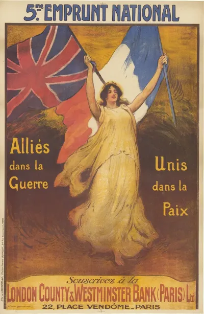 5eme Emprunt National Allies Dans La Guerre Unis Dans La Paix Souscrivez A La London County Westminster Bank
