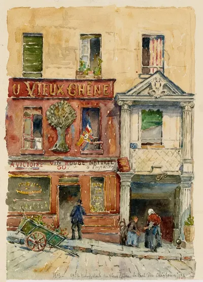 69 Rue Mouffetard Boutique De Vins A Lenseigne Du Vieux Chene