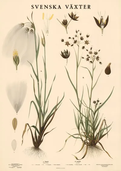 A Angsull Briophorum Latifolium Og B Varfrygle Luzula Pilosa