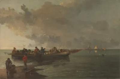 A Barge With A Wounded Soldier