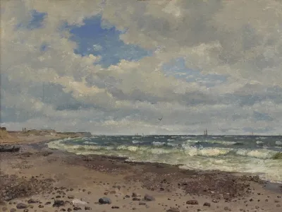 A Beach With Dunes The West Coast Of Jutland