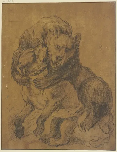 A Bear Strangling A Dog