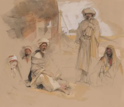A Bedouin Encampment At Gebel Tor In The Sinai Desert