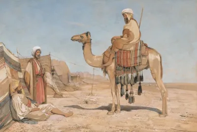 A Bedouin Encampment Or Bedouin Arabs