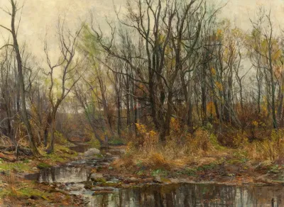A Berkshire Brook In Autumn
