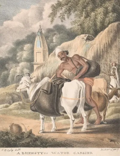 A Bheesty Or Water Carrier