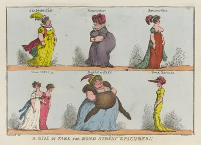 A Bill Of Fare For Bond Street Epicures A La Mode Beef Rump Of Beef Breast Of Veal Veal Cutlets Baron Of Beef Pork Sausage