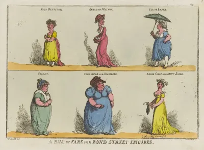 A Bill Of Fare For Bond Street Epicures Pigs Pettitoes Scrag Of Mutton Leg Of Lamb Polony Cods Head And Shoulders Lamb Chop And Mint Sauce