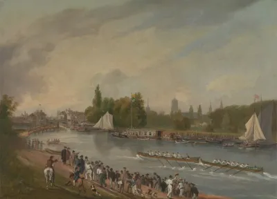 A Boat Race On The River Isis Oxford