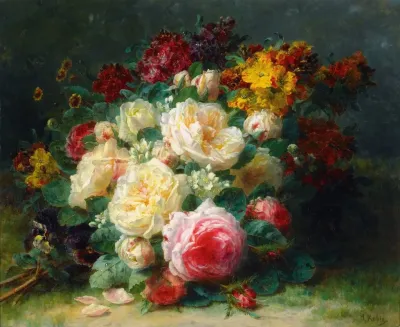 A Bouquet Of Cabbage Roses