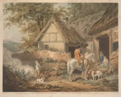A Boy Employed In Burning Weeds