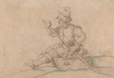 A Boy On A Sled