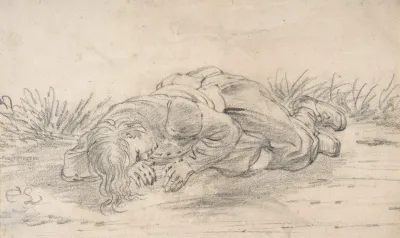 A Boy Sleeping In The Outdoors