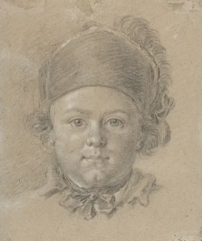 A Boy Wearing A Military Cap