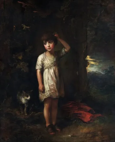 A Boy With A Catmorning