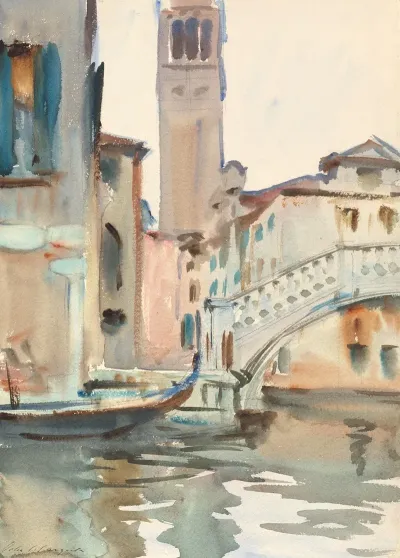 A Bridge And Campanile Venice