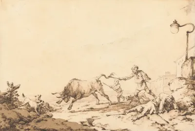 A Bull Charging