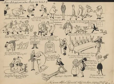 A Bunch Of Small Drawings That Schmidt Would Like To Have Printed In Blaeksprutten