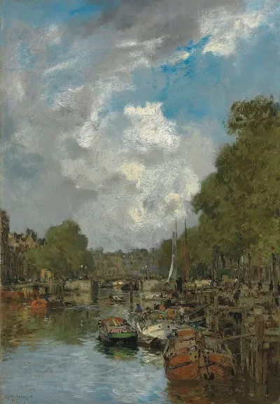 A Busy Canal Rotterdam