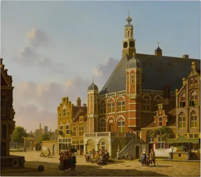 A Busy Town Square Holland