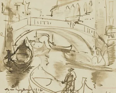 A Canal At Venice