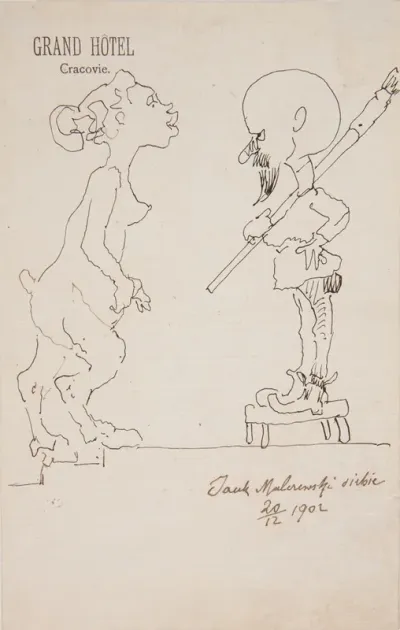 A Caricature Of Jacek Malczewski With A Fauna
