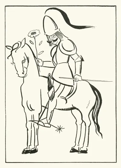 A Cavalier Mounted On A Large Steed