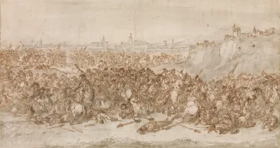 A Cavalry Battle Before A City