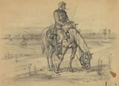 A Cavalry Vidette Taking It Easy