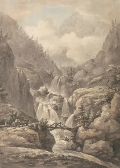 A Chaisse Passing Through The Alps