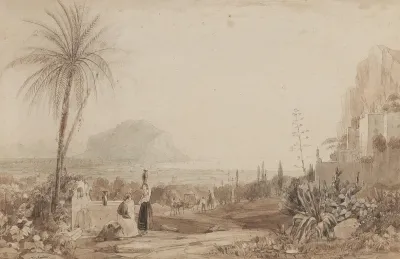 A Chalet And A Rock Massif