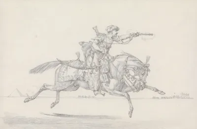 A Charging Mameluke Firing A Pistol 2