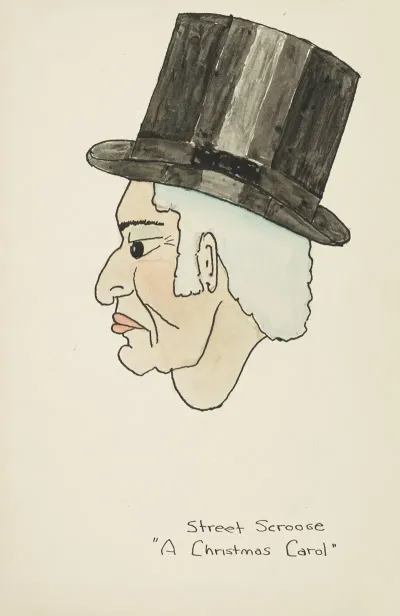 A Christmas Carol Street Scrooge With Top Hat