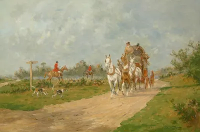 A Coach And Four Passing The Hunt