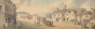 A Coach And Four Passing Through Chippenham Wiltshire