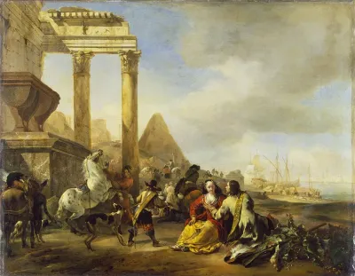A Coast Scene With Classical Ruins