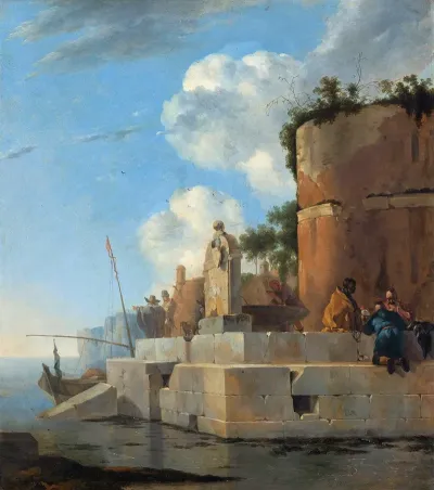 A Coastal Ruin In Italy