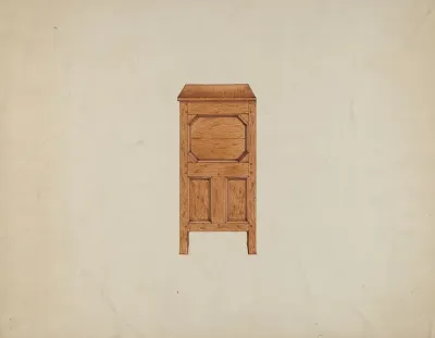 A Connecticut Type Hadley Chest Side View