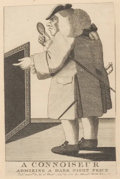 A Connoiseur Admiring A Dark Nigh Piece