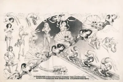 A Constellation Of Beautiful Female Acrobatic Stars Accomplishing Seeming Impossibilities With Apparent Ease And Unapproachable Grace