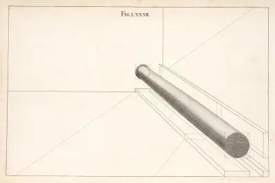 A Corinthian Column In Horizontal Perspective
